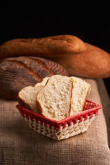 Fresh homemade bread. Crisp. Bread at leaven. Unleavened bread. dietary bread