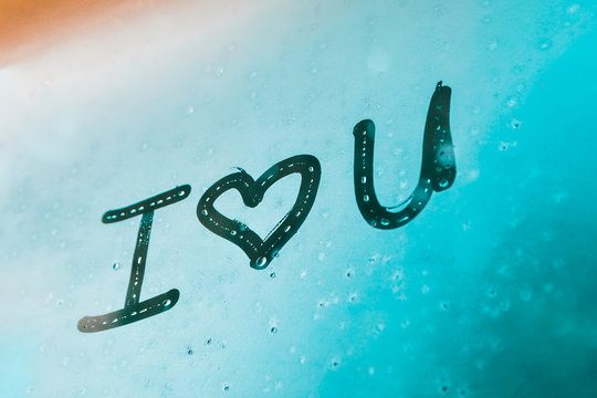 I Love You On Foggy Window