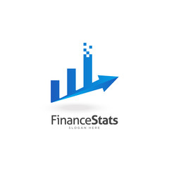Finance success arrow logo icon template