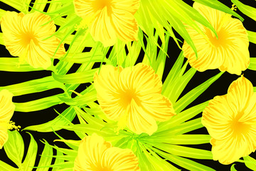 Yellow exotic pattern.