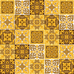 Italian ceramic tile pattern. Ethnic folk ornament.