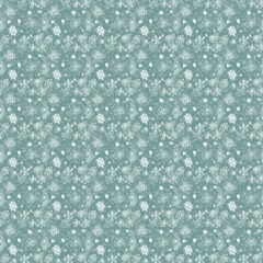 Abstract seamless hand drawn winter snowflakes design