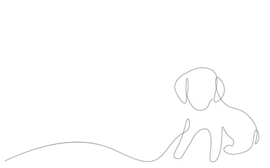 Puppy dog labrador on white background, vector illustration