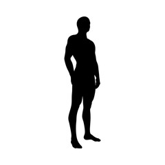 Standing Pose Man Silhouette