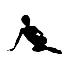 Fototapeta na wymiar Naked sexy girls silhouette