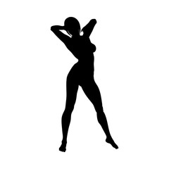 Naked sexy girls silhouette