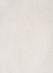 Closeup white canvas fabric texture for background.