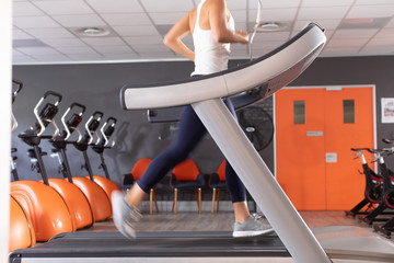 Woman doing a fitness test