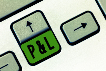 Text sign showing P and L. Conceptual photo primary financial statements to assess companys financial position.