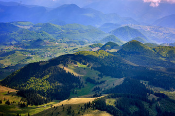 Fototapeta premium Mountain valley seen from above