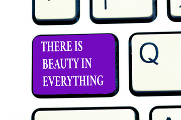 Word writing text There Is Beauty In Everything. Business concept for world is an Endless array of Magic and Wonder.