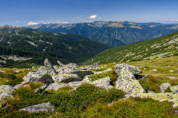 Mountain landscape in Retezat National Park, Carpathian Mountains, Romania