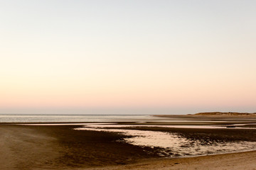 winter beach low tide