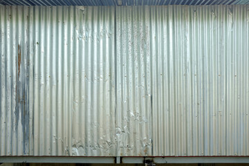 Old Grunge Zinc Wall Texture Background.