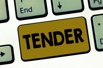 Writing note showing Tender. Business photo showcasing showing gentleness kindness and affection sensitive to pain.