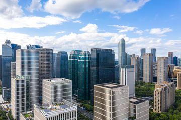 Obraz premium panoramic city skyline in hangzhou china