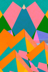colorful abstract background - paper design - geometric shapes