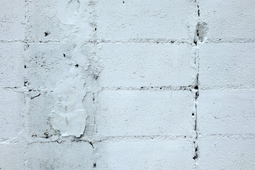 White Grunge Brick Wall Texture Background.