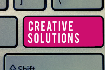 Word writing text Creative Solutions. Business concept for Original and unique approach in solving a problem.