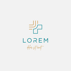 cross medical logo design vector isolated icon