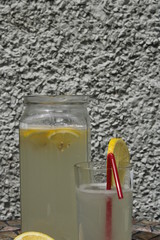 glass of water on table