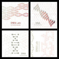 Set flyer, brochure size A4 template,banner. Molecular structure with connected lines and dots. Scientific pattern atom DNA with elements for magazine, leaflet, cover, poster design