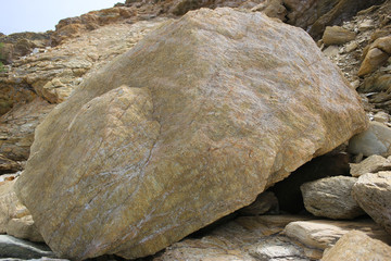 Background texture of rough cliff rock wall