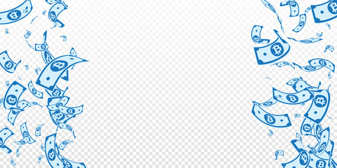 Bitcoin, internet currency notes falling. Random B