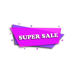 SUPER SALE - PROMOTION LABEL - STICKER
