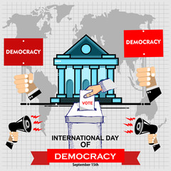 International Day of Democracy, poster vector