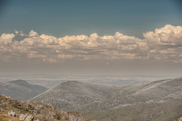 Fototapeta na wymiar Snowy Mountains near Thredbo NSW Australia.