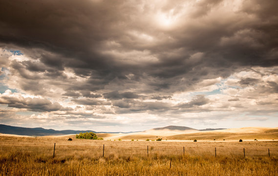 Rain clears on the road to Yass, NSW Australia.