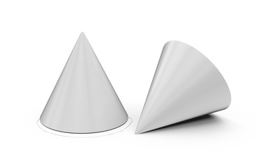 Birthday party hat for mock up template on isolated white background, ready for design...