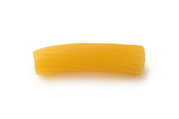 Tubini shape of pasta on white background isolated