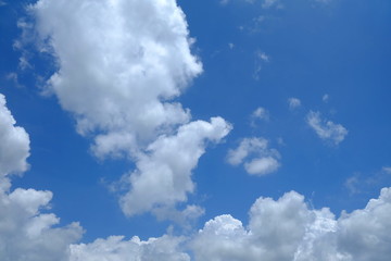 White Clouds with Beautiful Blue Sky Background.