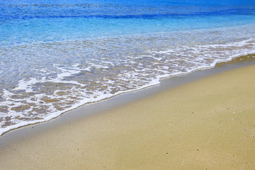 Fototapeta na wymiar Wave on sandy beach background