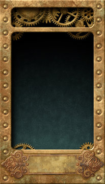 Beautiful aged brass steampunk frame