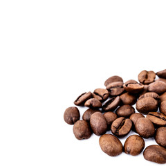 Coffee beans on white.