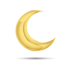Golden moon for muslim feast of the holy month of Ramadan Kareem and other Muslim holidays.