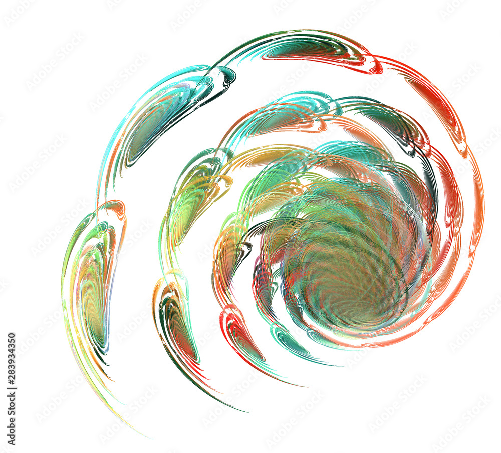 Poster an abstract computer generated modern fractal design. abstract fractal color texture. digital art. a