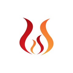 Flame logo template vector icon design