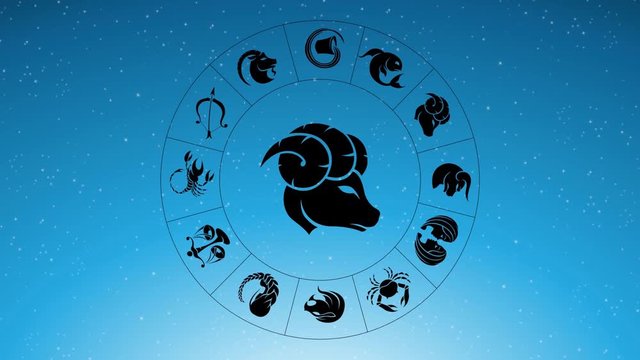 Black Aries Zodiac Sign