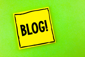 Handwriting text Blog Motivational Call. Concept meaning Preperation of Attractive content for...