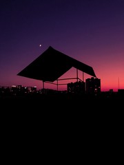 house at night