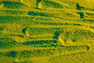 Sand design with green coloured shades