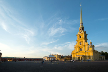 Peter und Paul Festung an der Newa zu den weißen Nächten, Sankt Petersburg, Russland