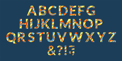 ABC letters design. 3d characters alphabet font