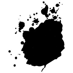 Abstract black ink blot background. Vector illustration. Grunge texture for cards and flyers design. A model for the creation of digital brushes