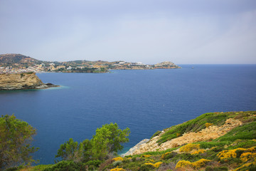 Fototapeta na wymiar Beautiful views of nature in the area of Agia Pelagia, Crete, Greece