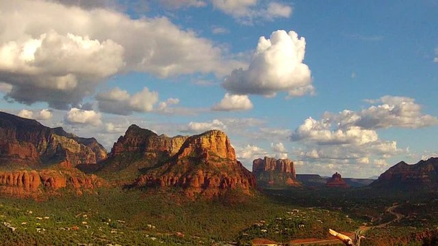 High And Wide View Of South Sedona Arizona To Bell Rock